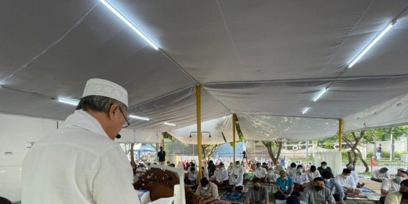 Mengharukan Salat Ied Tenda At Tabayyun, Pertama Kali Dalam Sejarah 30 Tahun