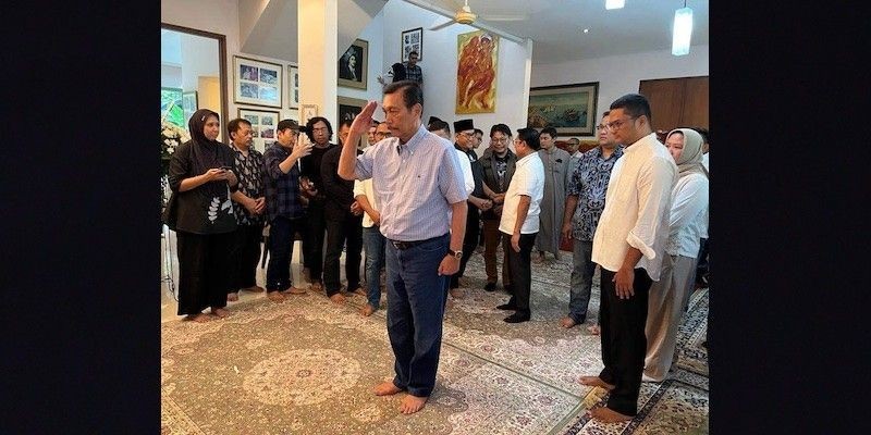 Beri Hormat pada Jenazah Rizal Ramli, LBP: Kita Tak Perlu Bermusuhan