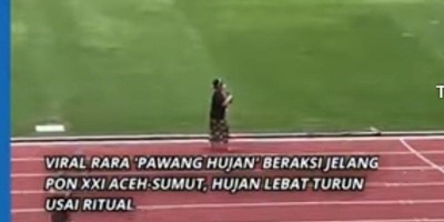 Warga Aceh Tolak Praktik Pawang Hujan Rara di Acara PON, PJ Gubernur Turun Tangan